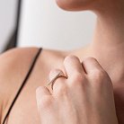 Золотое кольцо "Джема" с бриллиантами 101-10083 от ювелирного магазина Оникс - 2