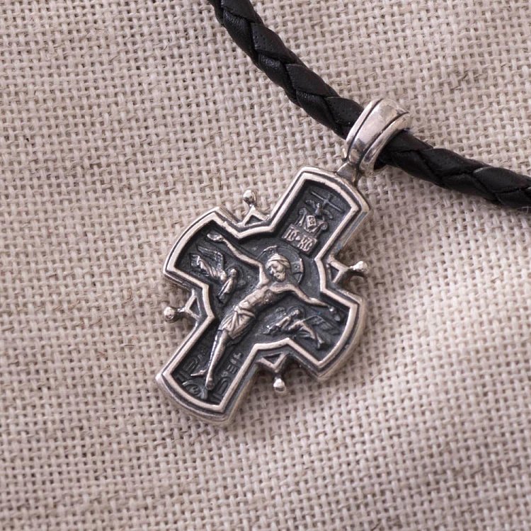 Православный крест "Распятие. Введение во Храм Пресвятой Богородицы" 13510 - 3 Православный крест "Распятие. Введение во Храм Пресвятой Богородицы" 13510 от ювелирного магазина Оникс - 3