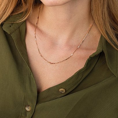 Кольє - ланцюжок у червоному золоті ц00476 №2