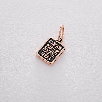 Золотая ладанка с чернением п03246 №2