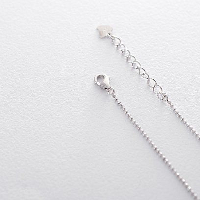 Серебряное колье с фианитами 18714 №3