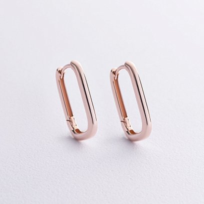 Серьги "Kirsten" в красном золоте с08922