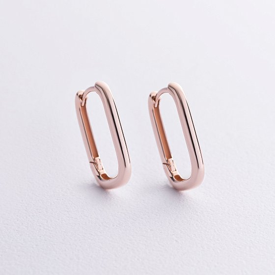 Серьги "Kirsten" в красном золоте с08922