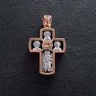 Чоловічий православний хрест "Розп'яття" з ебенового дерева та золота п00225 от ювелирного магазина Оникс - 7
