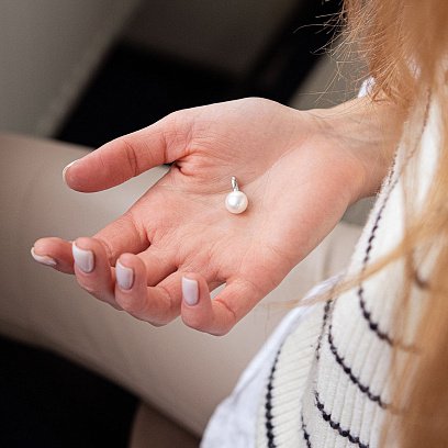 Срібна підвіска з перлиною 3961/1р-PWT №2