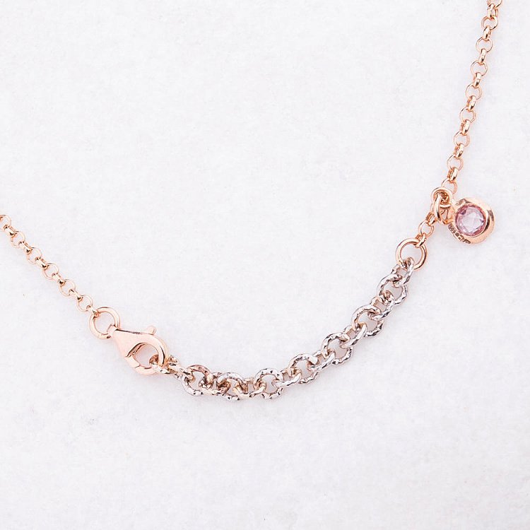 Золотой браслет на ногу с фианитами б01891 от ювелирного магазина Оникс - 2