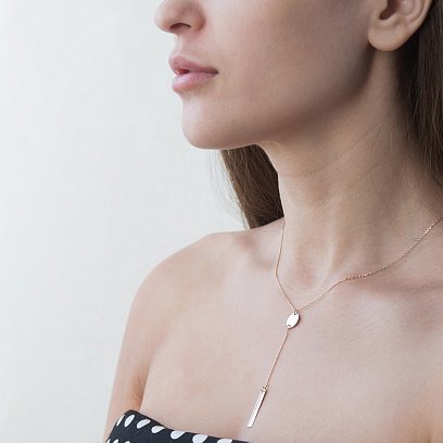 Кольє в червоному золоті (можливе гравіювання) кол01572 №2