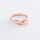 Помолвочное кольцо в красном золоте (фианит) к06093 от ювелирного магазина Оникс - 2