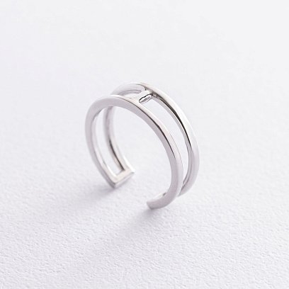 Серебряное кольцо в стиле минимализм 112586 №3