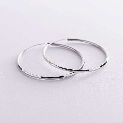 Сережки - кільця в сріблі (4.0 см) 122943