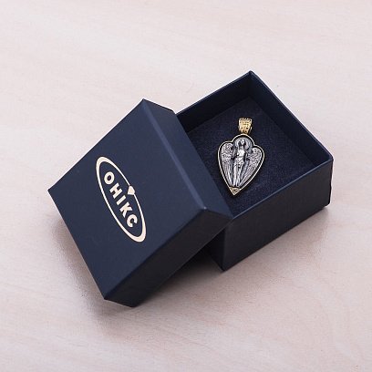 Серебряная подвеска "Ангел" с позолотой 131559 №8