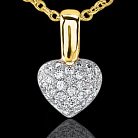 Золота підвіска "Серце" з діамантами (0.20кр) dgmp00522 от ювелирного магазина Оникс - 2