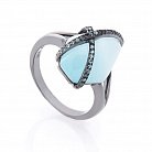 Серебряное кольцо (им.улексит,фианит) 112102 от ювелирного магазина Оникс - 2