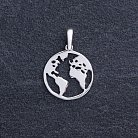 Подвеска "Планета Земля" в серебре 133047 от ювелирного магазина Оникс - 1