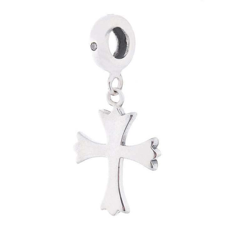 Серебряный шарм с крестиком 132815 от ювелирного магазина Оникс - 1