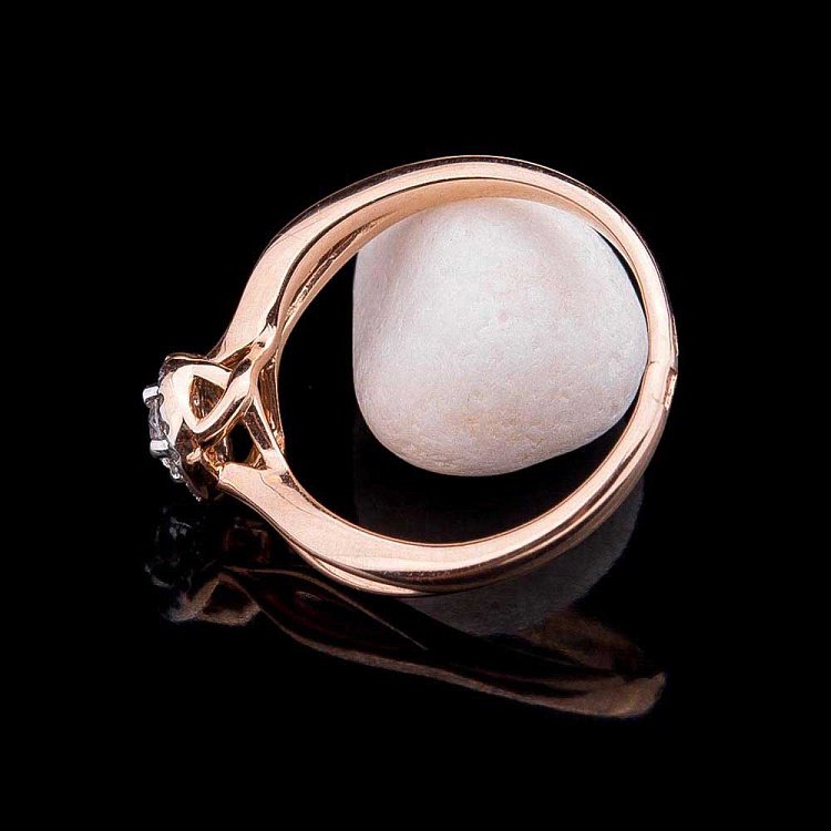 Помолвочное кольцо с бриллиантами кб02903 от ювелирного магазина Оникс - 1