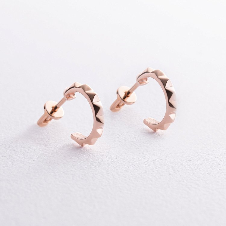 Серьги - пусеты "Mona" в красном золоте с08441 от ювелирного магазина Оникс