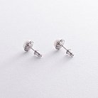 Сережки - пусети з перлами (срібло) 121024 от ювелирного магазина Оникс - 4