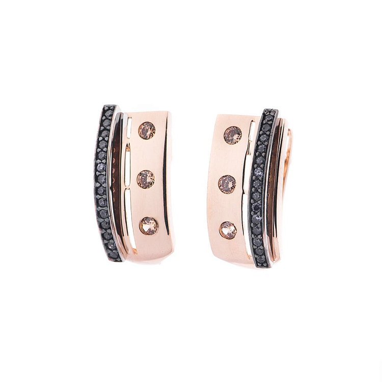 Золотые серьги на английской застежке с05210 от ювелирного магазина Оникс - 1