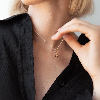 Кольє "Булава" у жовтому золоті кол02260 №13