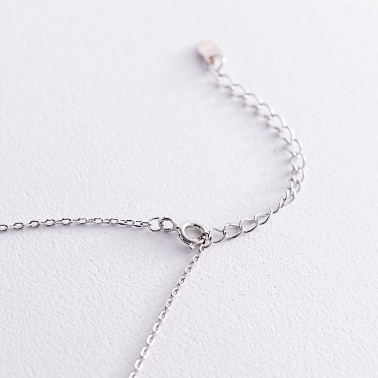 Срібне кольє "Серце" з фіанітами 181123 від ювелірного магазину Онікс - 2