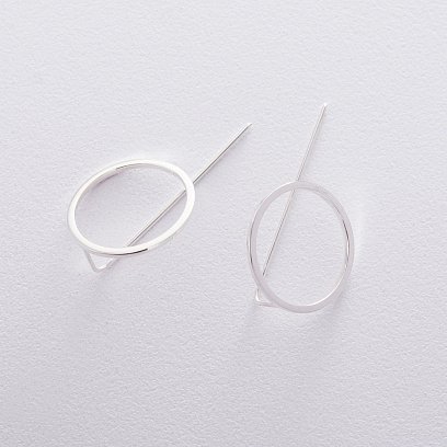 Серебряные серьги "Геометрия" 122552 №3