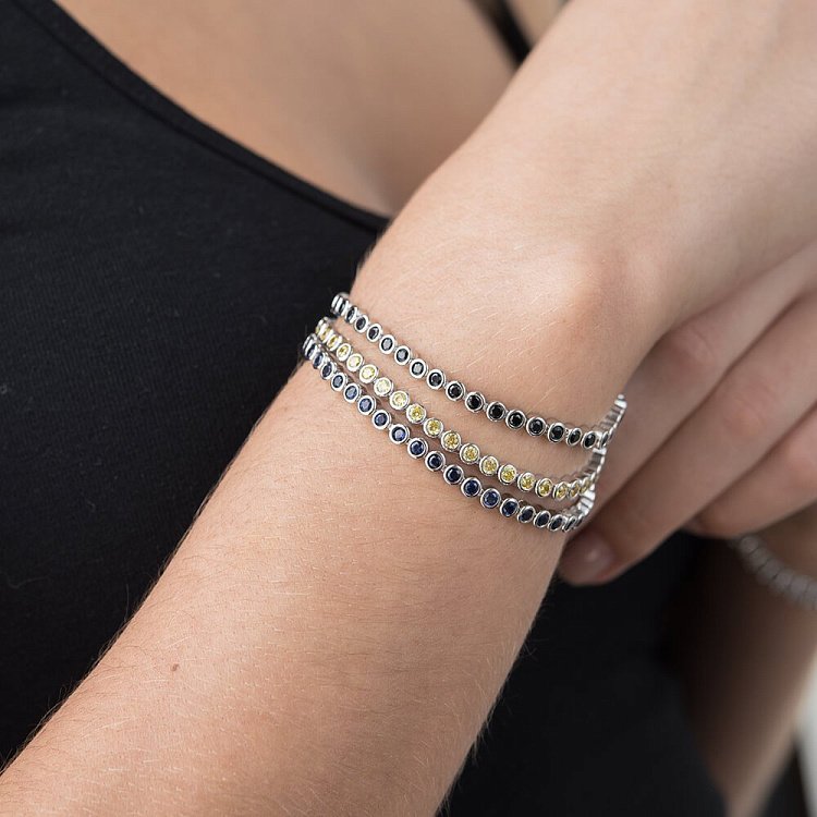 Срібний браслет з фіанітами 14886 від ювелірного магазину Онікс - 6