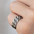Серебряное кольцо "Кубинская цепочка" 112685 от ювелирного магазина Оникс - 1