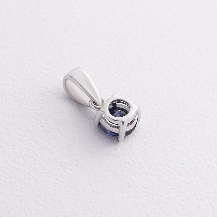 Срібний кулон із сапфіром 3000/1p-HSPH від ювелірного магазину Онікс - 1