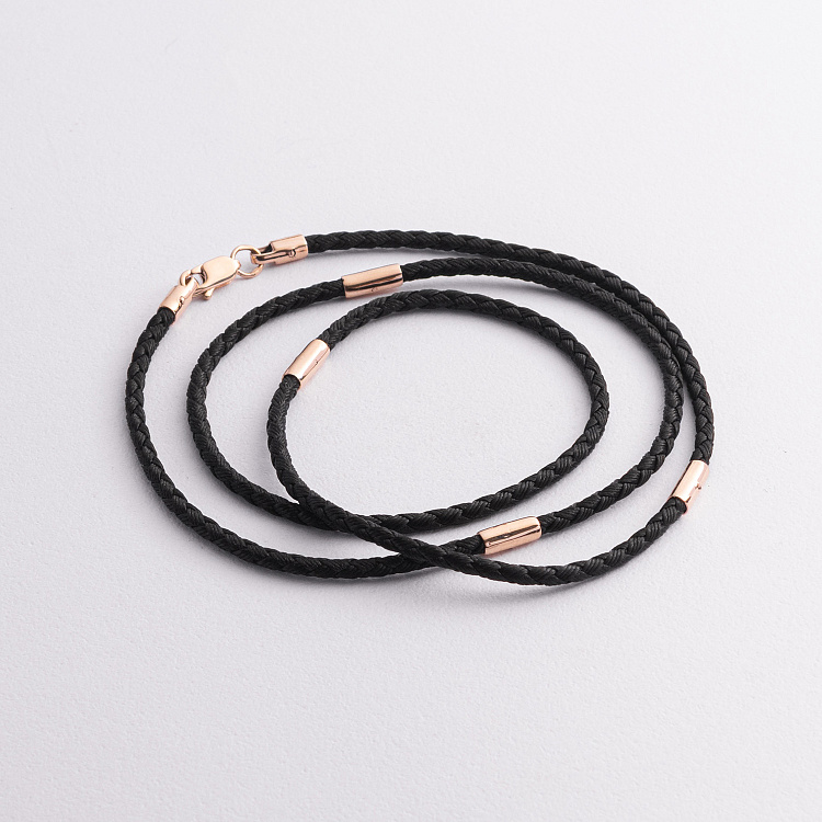 Ювелирный шнурок с золотой застежкой 7603500 от ювелирного магазина Оникс - 1