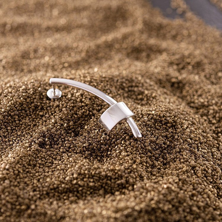 Серебряная каффа "Прикосновение" (на правое ушко) 122913 от ювелирного магазина Оникс - 15
