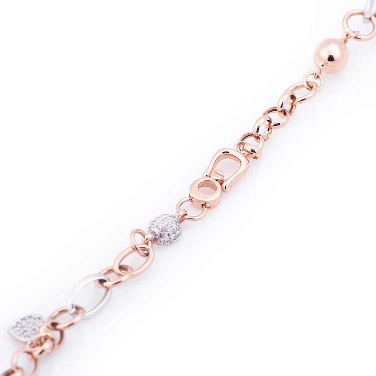 Золотий браслет (фіаніти) б02918 від ювелірного магазину Онікс - 2