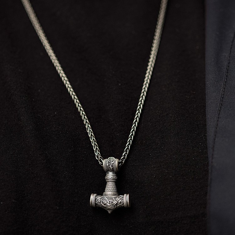 Срібний кулон "Молот Тора" 7042 від ювелірного магазину Онікс - 12