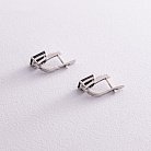 Срібні сережки з синт. сапфірами та фіанітами 2476/1р-NSPH от ювелирного магазина Оникс - 2