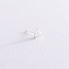 Срібний пірсинг в ніс "Трикутник" пирснт от ювелирного магазина Оникс