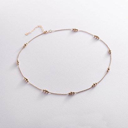 Кольє "Кульки" в жовтому золоті кол02023