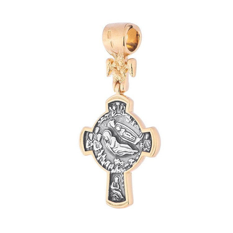 Православний хрест "Розп'яття. Різдво Христове" 131769 від ювелірного магазину Онікс - 3