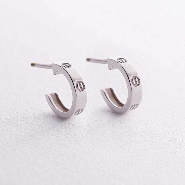 Золоті сережки - пусети "Love" с07445 від ювелірного магазину Онікс