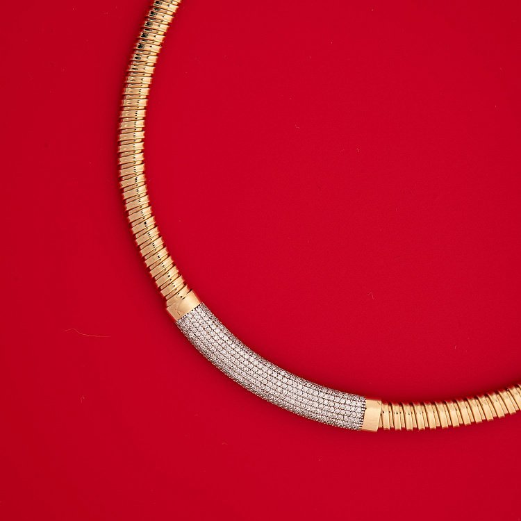 Золоте кольє "Diana" з фіанітами кол01493 від ювелірного магазину Онікс - 2