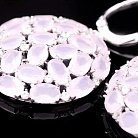 Серебряные сережки с фианитами 121509 от ювелирного магазина Оникс - 1