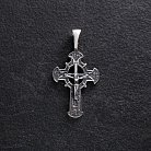 Срібний хрестик "Спаси і Збережи" з чорнінням 132476 от ювелирного магазина Оникс - 2