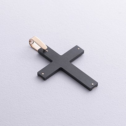 Крест из желтого золота (циркон) 603-00007 №5