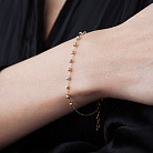 Браслет "Шарики" (желтое, белое золото) б05721 от ювелирного магазина Оникс - 1