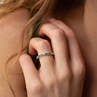 Кольцо с дорожкой голубых и желтых камней (белое золото) 815б от ювелирного магазина Оникс - 1