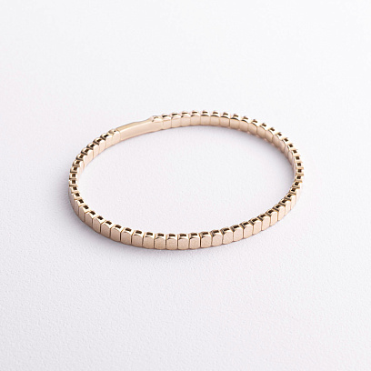 Жорсткий браслет "Kylie" у жовтому золоті б05827 №3