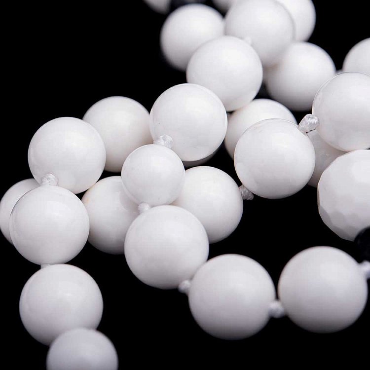 Бусы с ониксом и кахиномом 181бу18 - 1 Бусы с ониксом и кахиномом 181бу18 от ювелирного магазина Оникс - 1