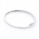 Срібний жорсткий браслет з фіанітами 141275 от ювелирного магазина Оникс - 1