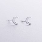 Срібні сережки - пусети "Місяць" 122815 от ювелирного магазина Оникс - 1