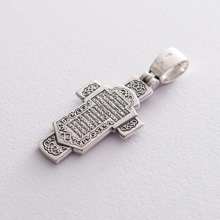 Срібний хрестик "Ангел Хранитель" 131965 від ювелірного магазину Онікс - 1