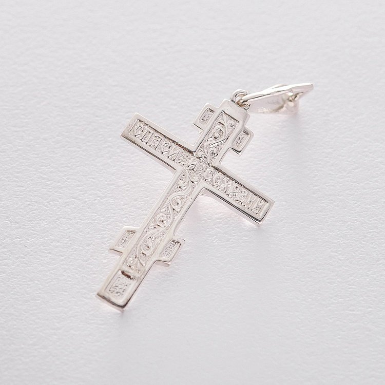 Срібний хрест з розп'яттям 131203 від ювелірного магазину Онікс - 3